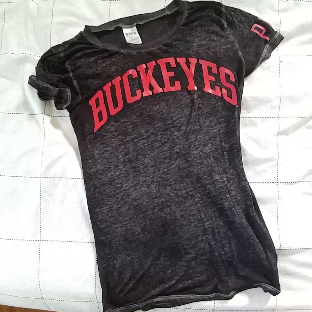 Buckeyes Distressed Womens Shirt - Ohio State
